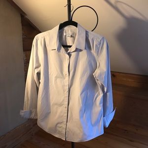 Liz Claiborne Grey Wrinkle Free Button Down Top, EUC, M